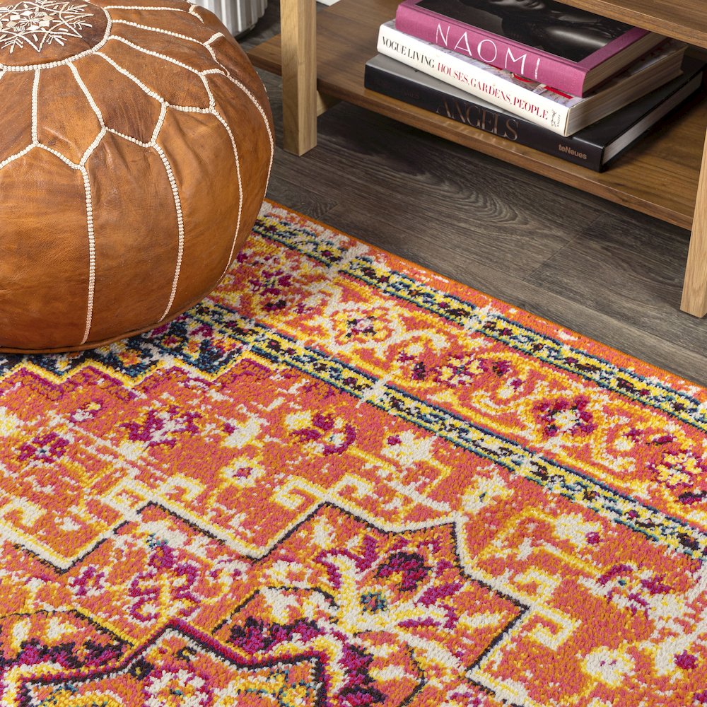 Brooklyn Geometric Medallion Area Rug. Picture 7