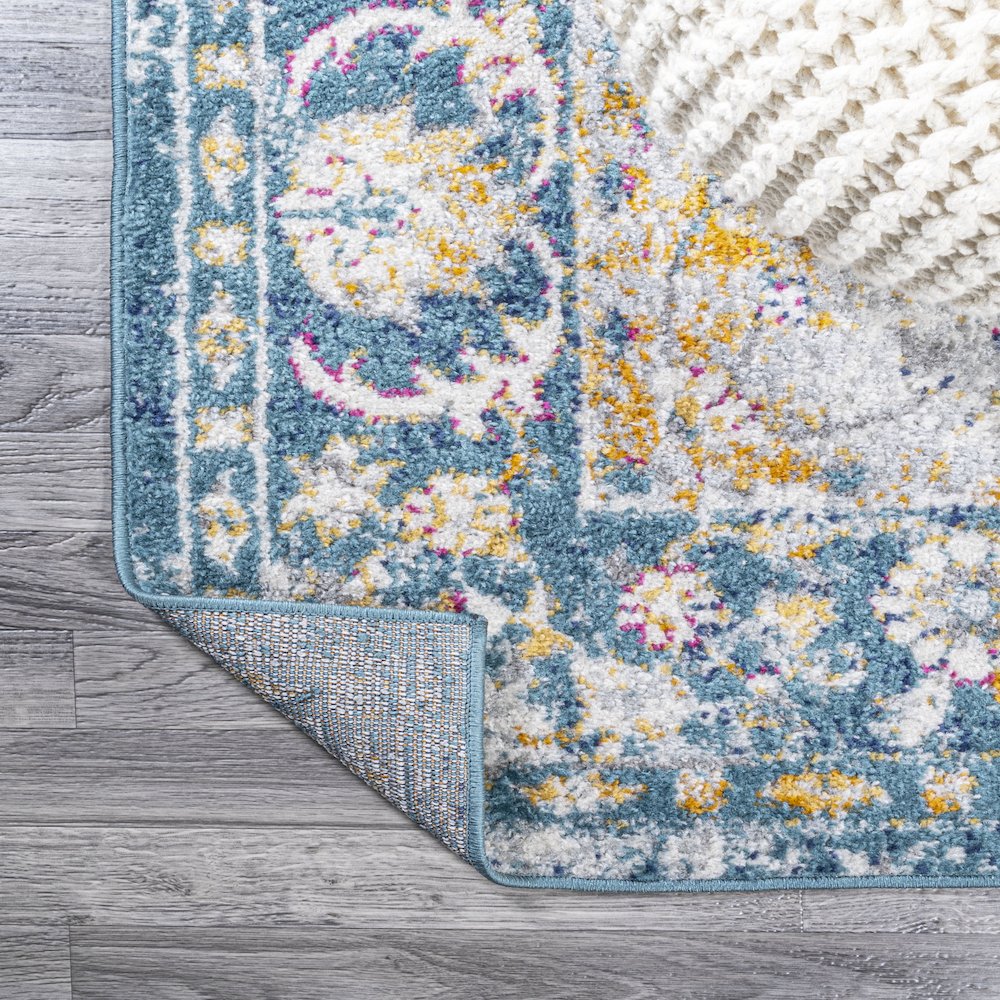 Zelda Bohemian Cottage Medallion Area Rug. Picture 6