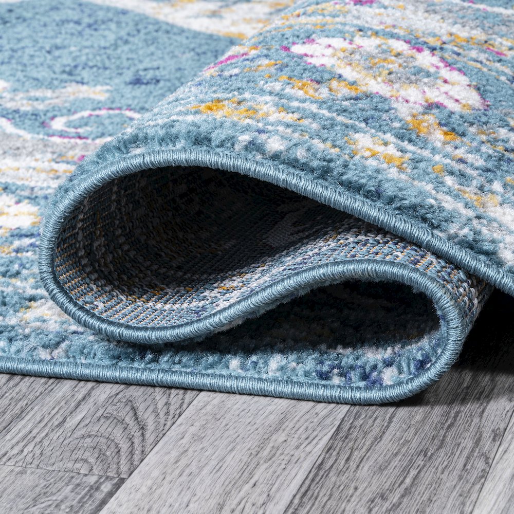 Zelda Bohemian Cottage Medallion Area Rug. Picture 9