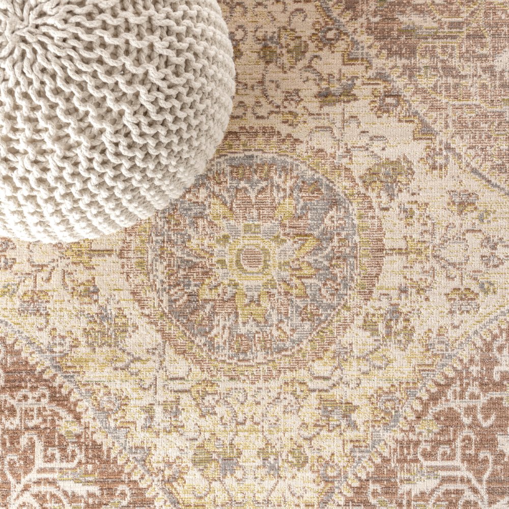 Petras Modern Ornate Medallion Area Rug. Picture 6