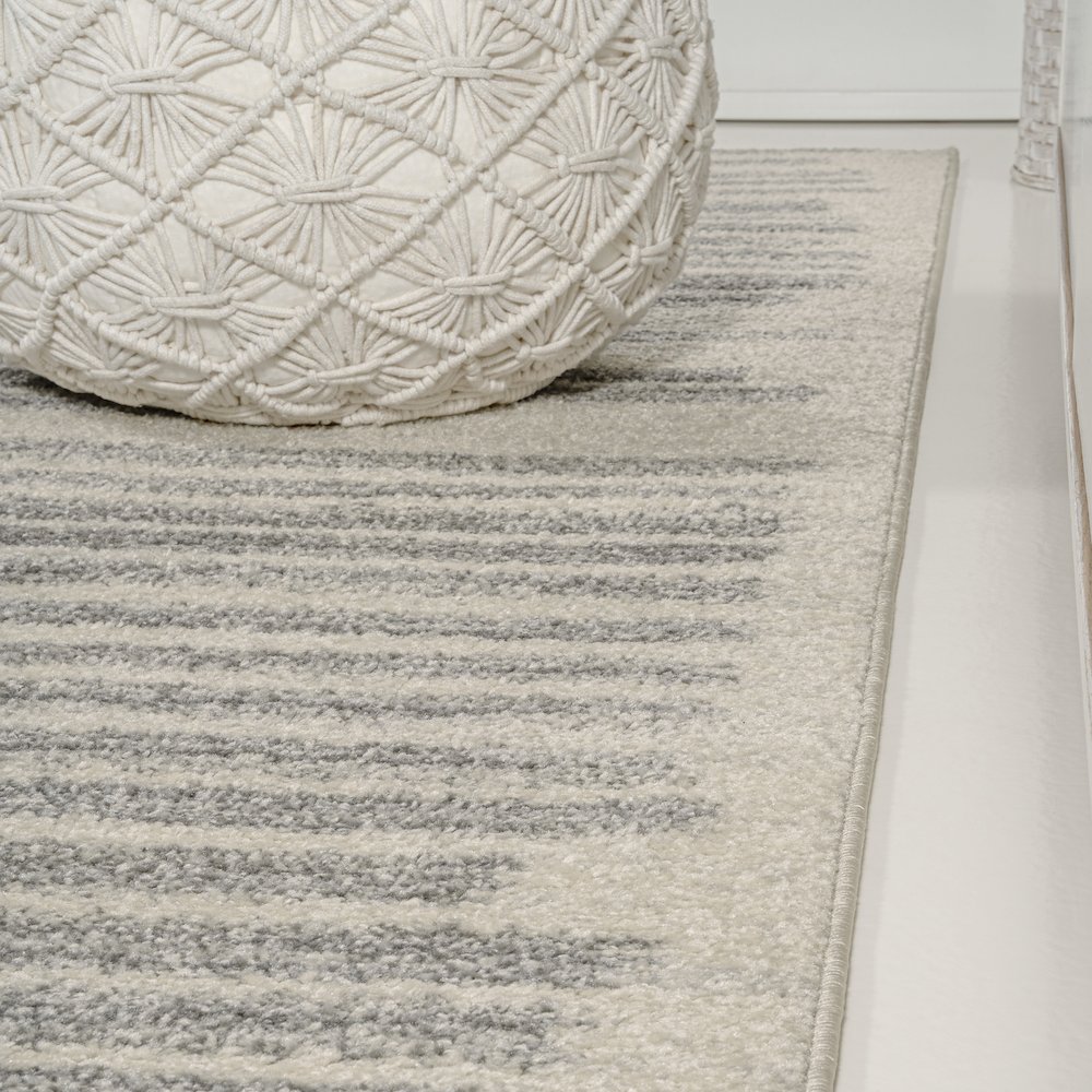 Khalil Modern Berber Stripe Area Rug. Picture 5