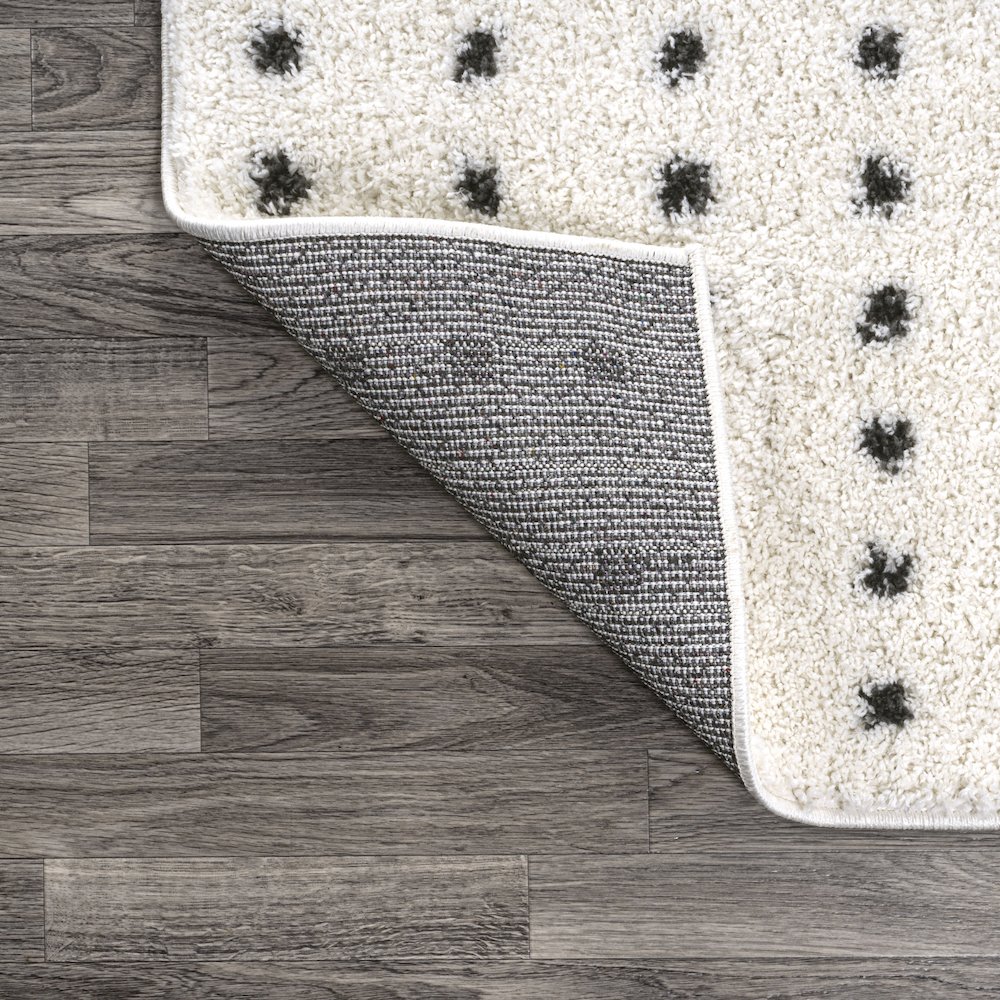 Pele Modern Geometric Dot Shag Area Rug. Picture 6