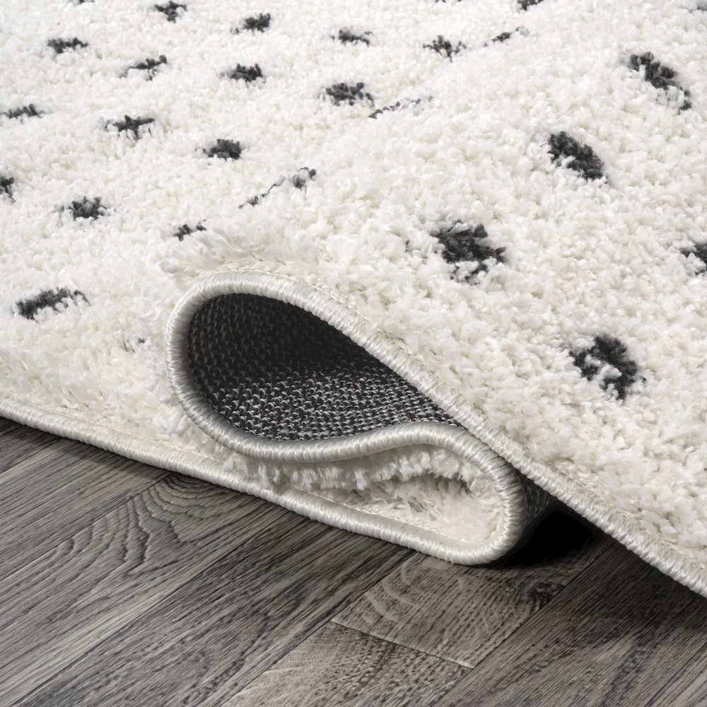 Pele Modern Geometric Dot Shag Area Rug. Picture 9