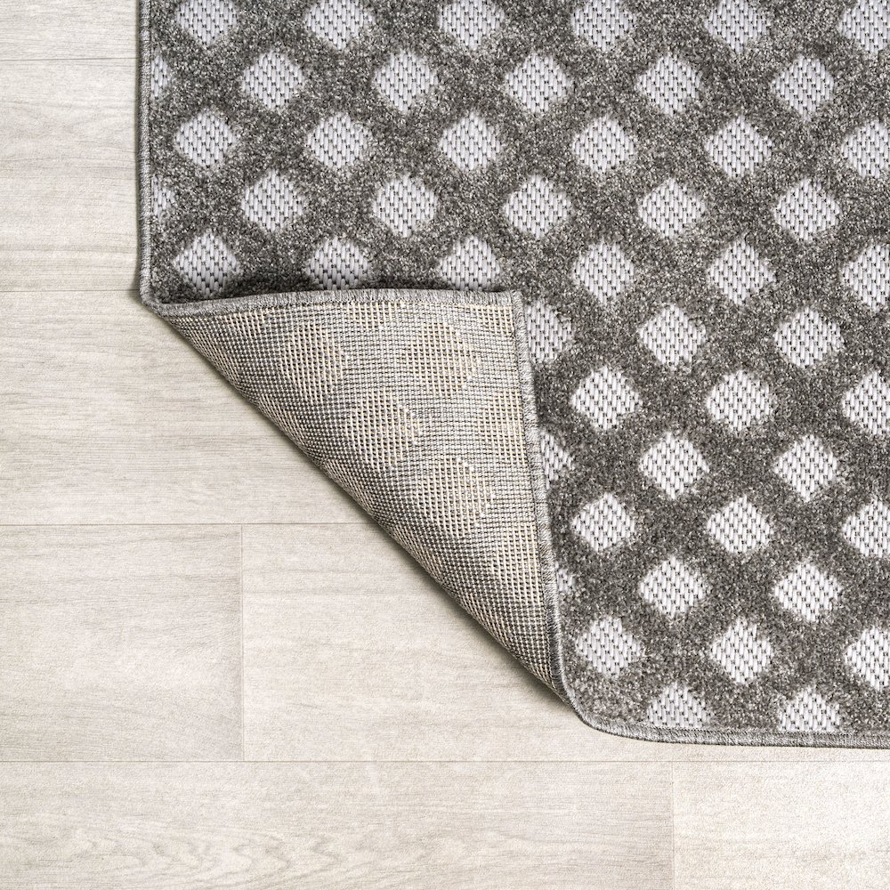 Rabat High-Low Pile Mini Diamond Trellis Area Rug. Picture 10