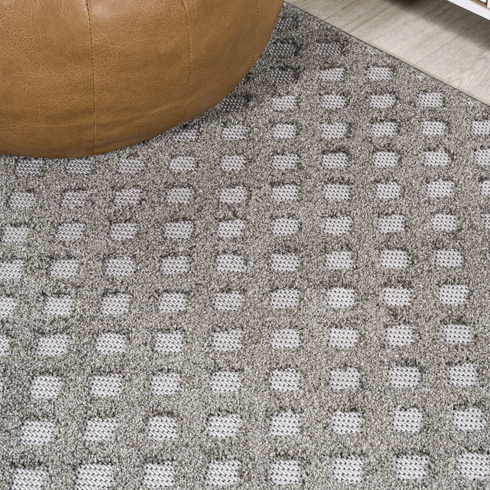 Rabat High-Low Pile Mini Diamond Trellis Area Rug. Picture 11