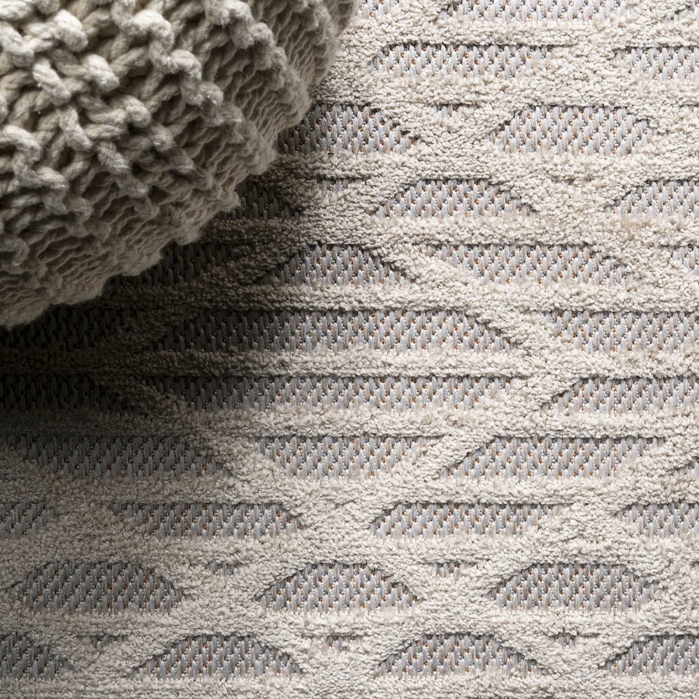 Ararat High-Low Pile Moroccan Diamond Modern Indoor/Outdoor Area Rug. Picture 10