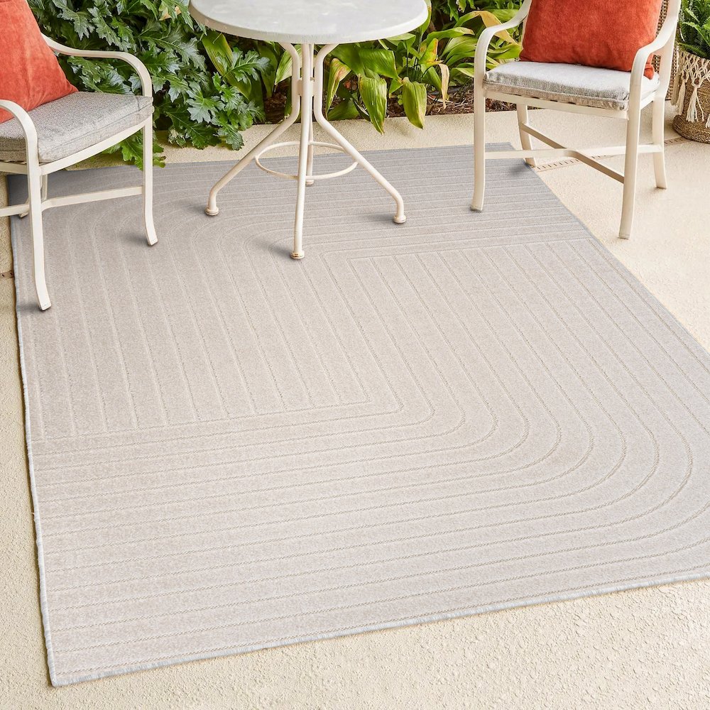 Odense High-Low Minimalist Angle GeometricIndoor/Outdoor  Rug. Picture 2