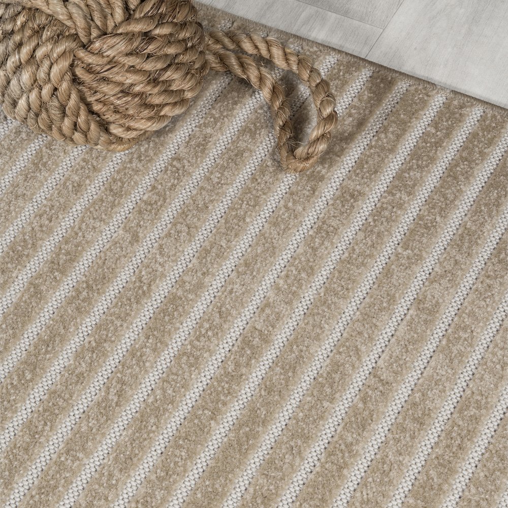 Aarhus Minimalist Scandi Striped Area Rug. Picture 5