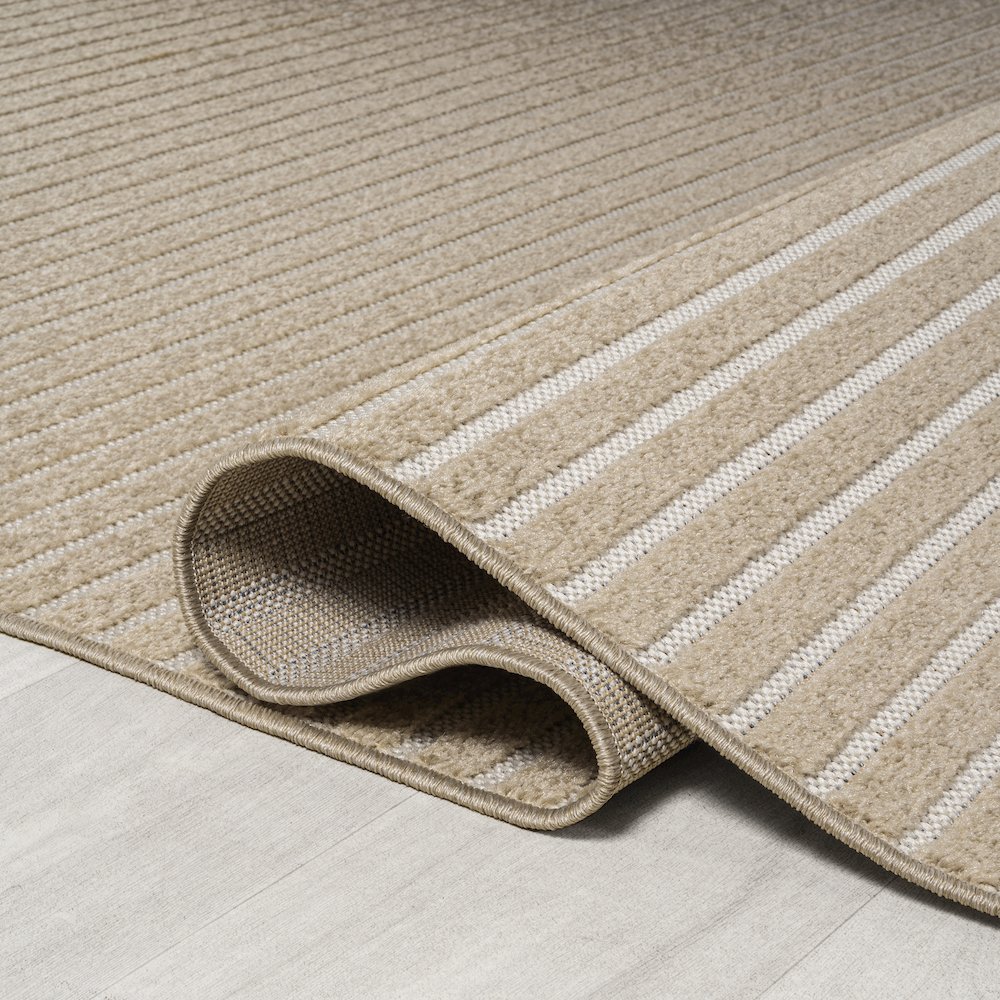 Aarhus Minimalist Scandi Striped Area Rug. Picture 7