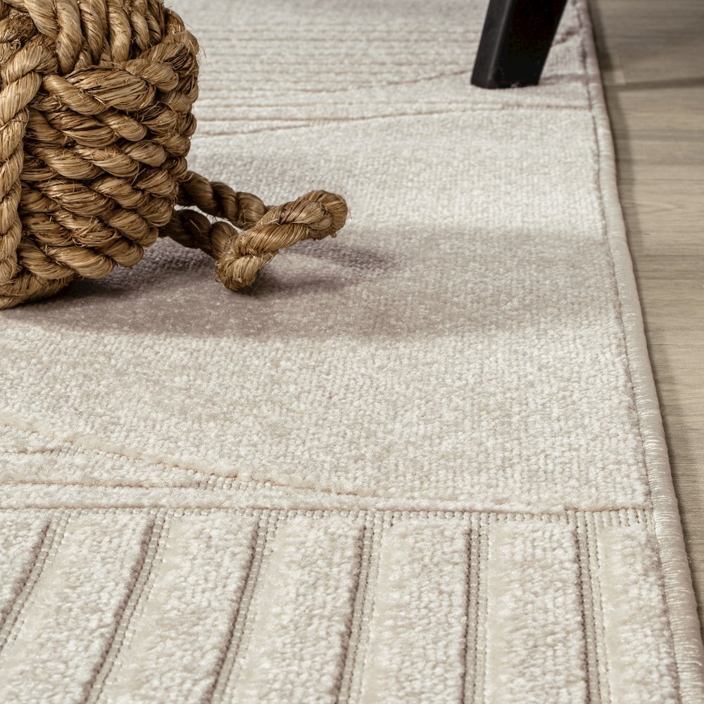 Nordby Geometric Arch Scandi Striped Area Rug. Picture 8