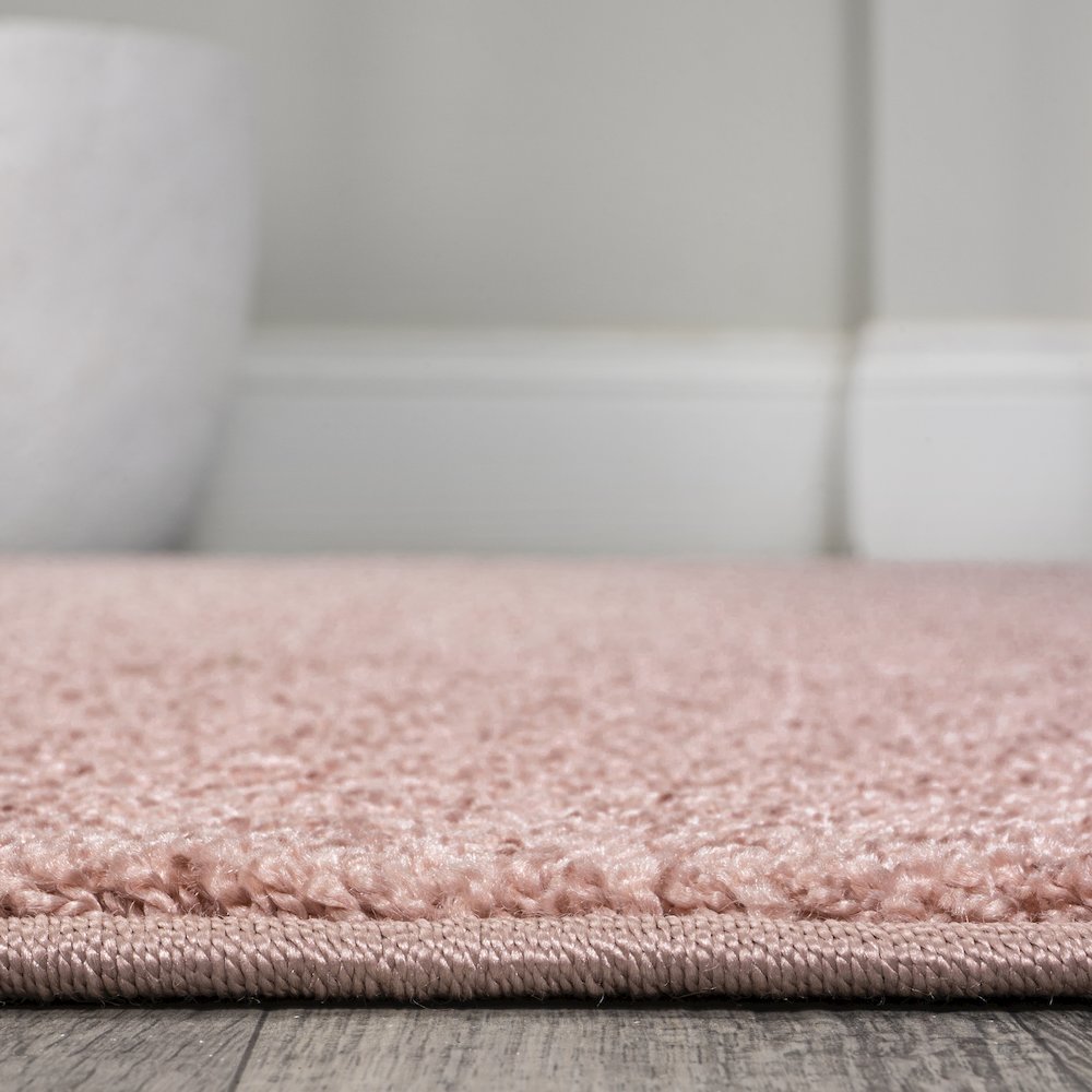 Haze Solid Low Pile Area Rug Pink. Picture 11