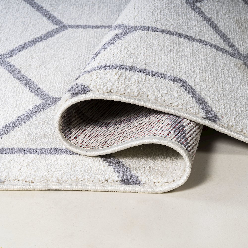 Tumbling Blocks Modern Geometric Area Rug. Picture 13