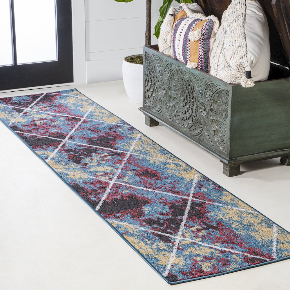 Cole Minimalist Diamond Trellis Area Rug. Picture 10