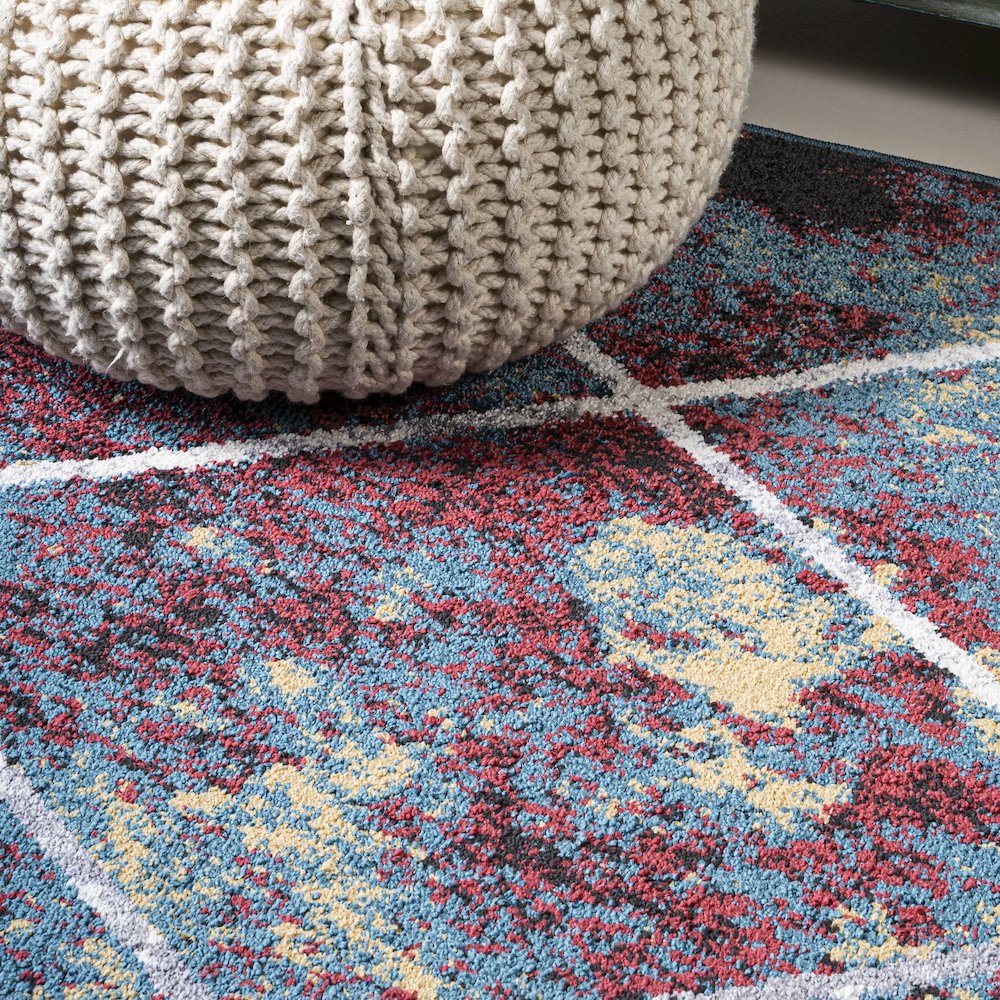 Cole Minimalist Diamond Trellis Area Rug. Picture 8