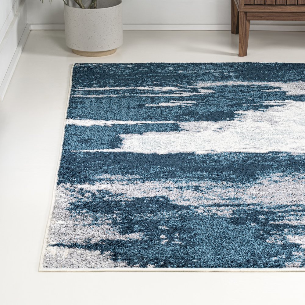 Zoe Contemporary Bohemian Abstract Marble Area Rug. Picture 4