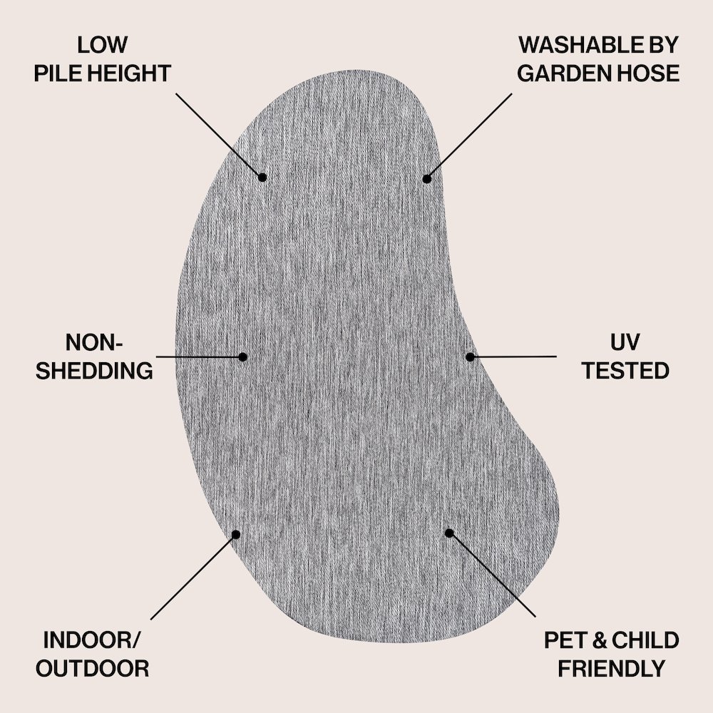 Evan Modern Rustic Organic CurveIndoor/Outdoor Shaped  Rug. Picture 2