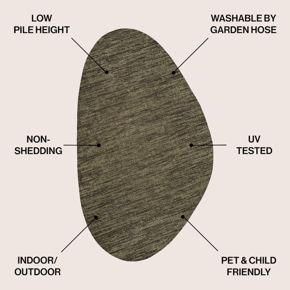 Callan Modern Rustic Abstract /Indoor/Outdoor Shaped  Rug. Picture 2