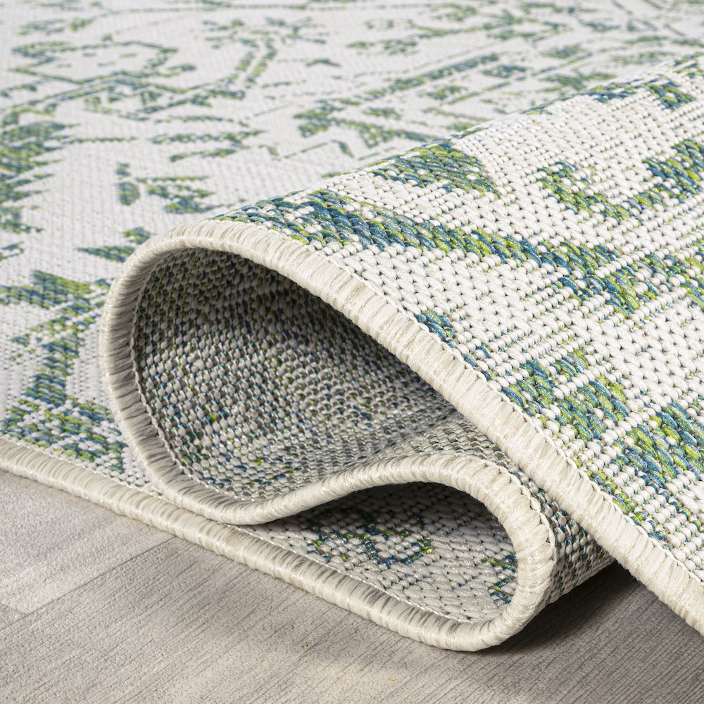 Estrella Bohemian Medallion Textured Weave Indoor/Outdoor Area Rug. Picture 13