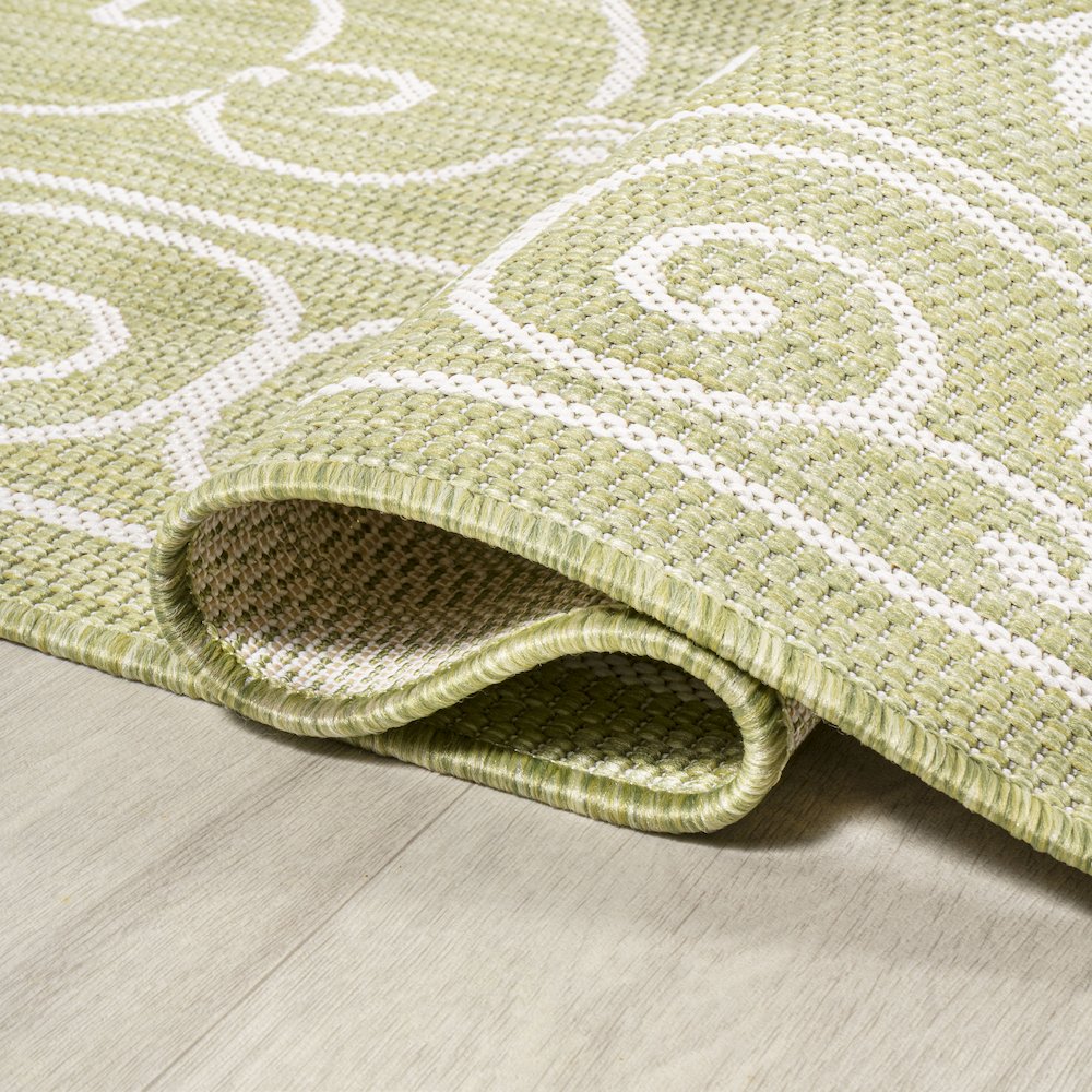 Charleston Vintage Filigree Textured Weave Indoor/Outdoor Area Rug. Picture 13