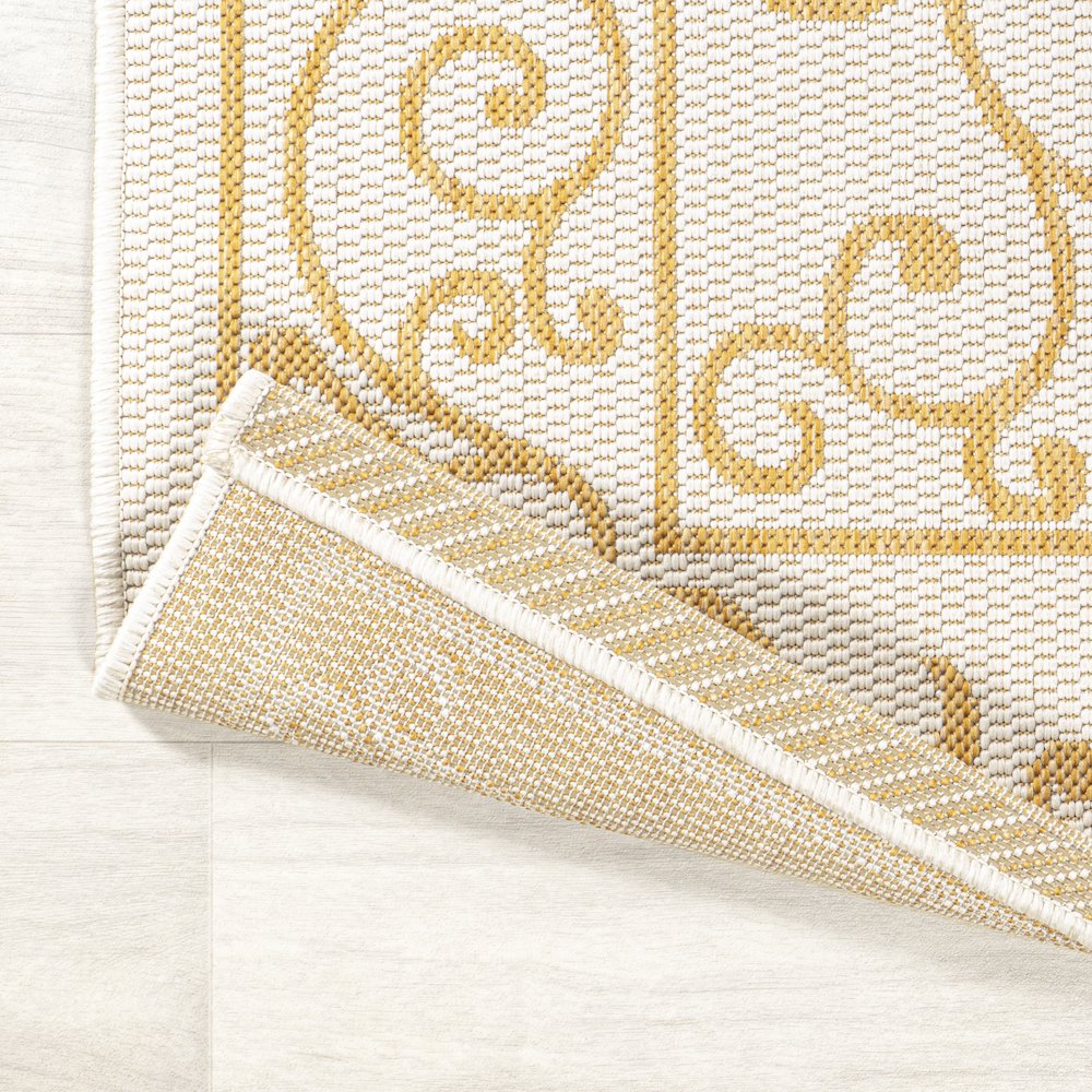 Charleston Vintage Filigree Textured Weave Indoor/Outdoor Area Rug. Picture 10