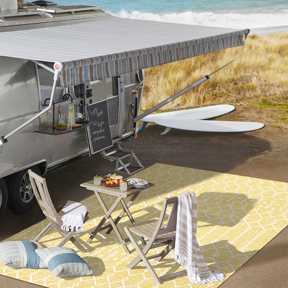 Ourika Moroccan Geometric Textured Weave Indoor/Outdoor Area Rug. Picture 14