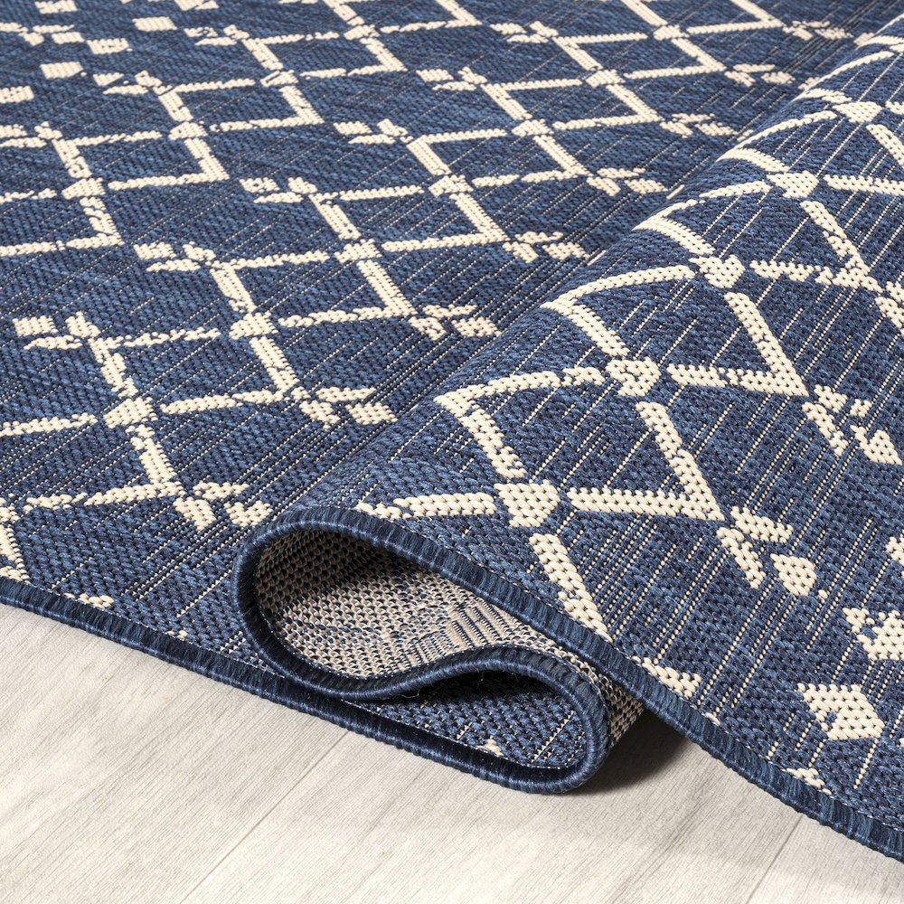 Ourika Moroccan Geometric Textured Weave Indoor/Outdoor Area Rug. Picture 13