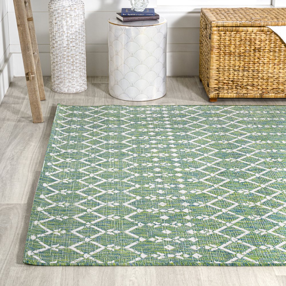 Ourika Moroccan Geometric Textured Weave Indoor/Outdoor Area Rug. Picture 3