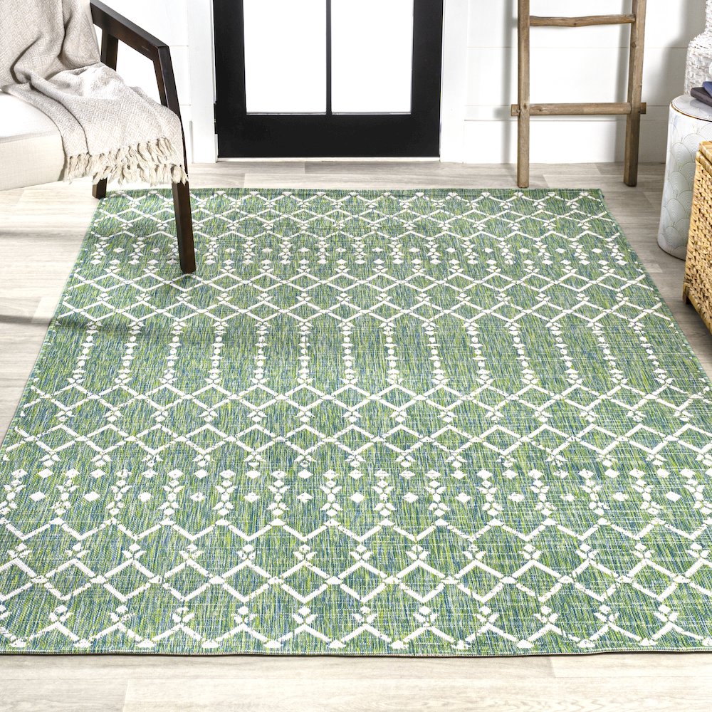 Ourika Moroccan Geometric Textured Weave Indoor/Outdoor Area Rug. Picture 4