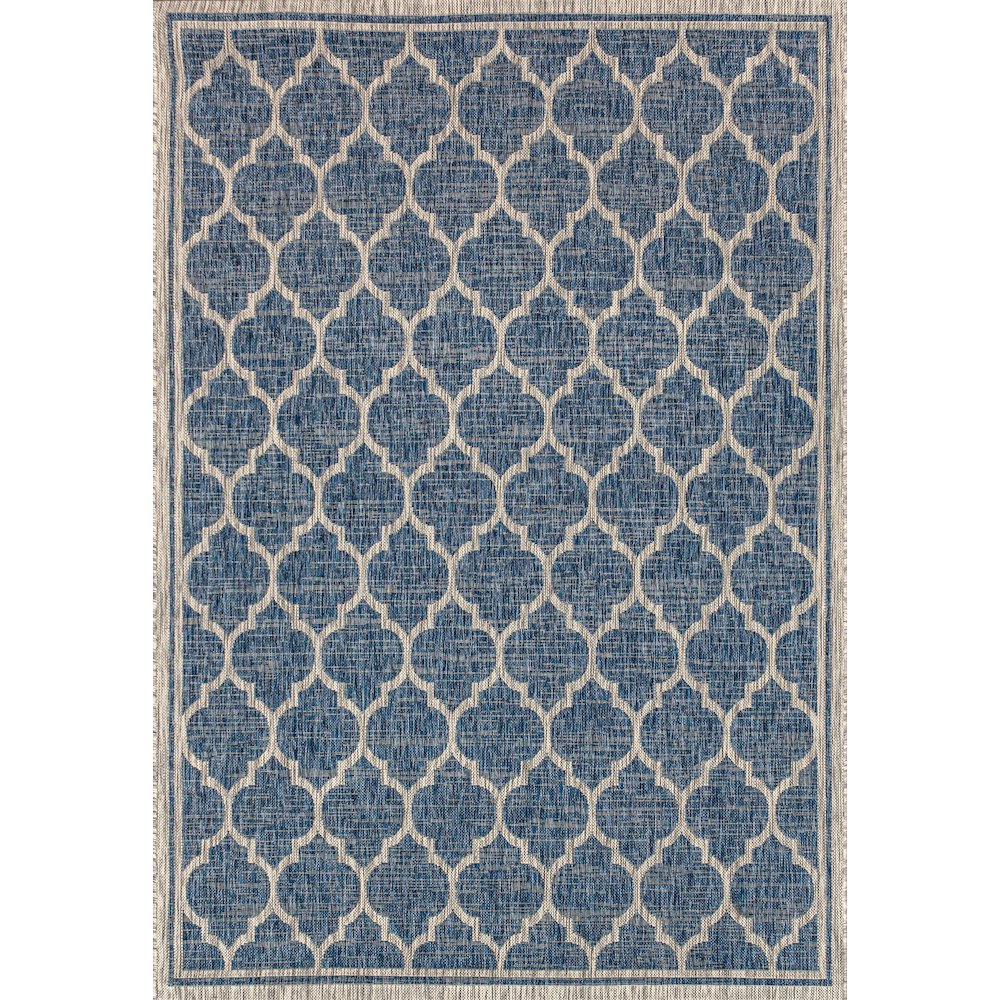 Trebol Moroccan Trellis Textured Weave Indoor/Outdoor Area Rug. Picture 1
