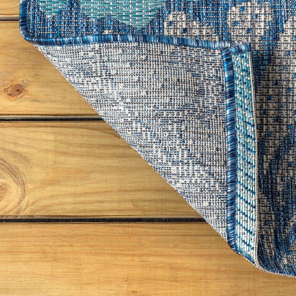 Zinnia Modern Floral Textured Weave Indoor/Outdoor Area Rug. Picture 6
