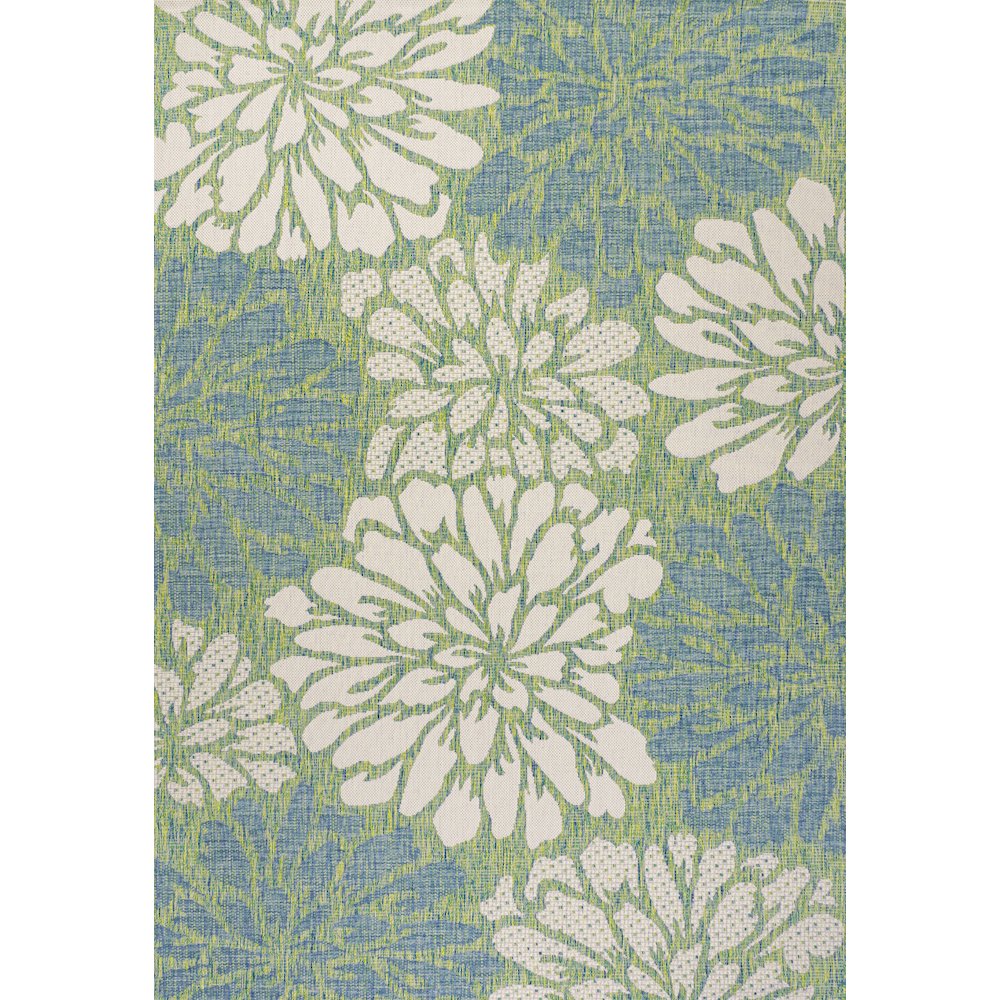Zinnia Modern Floral Textured Weave Indoor/Outdoor Area Rug. Picture 1