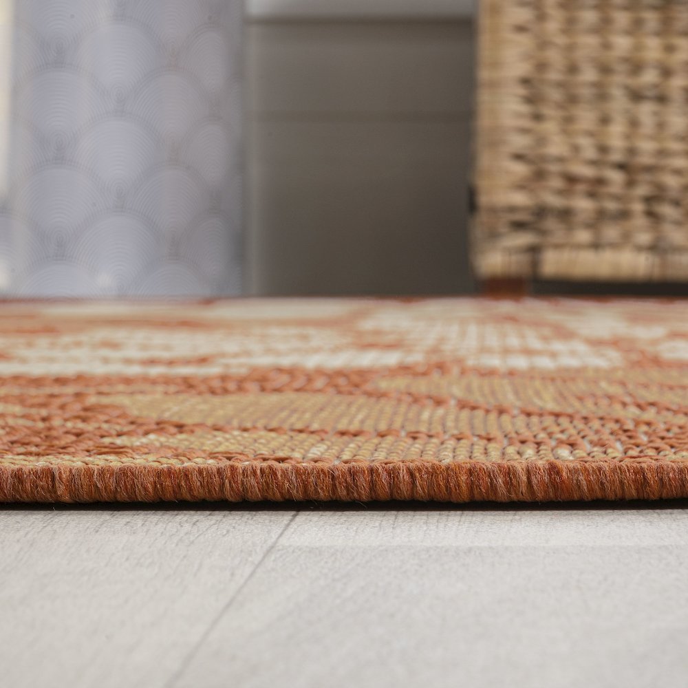 Zinnia Modern Floral Textured Weave Indoor/Outdoor Area Rug. Picture 17