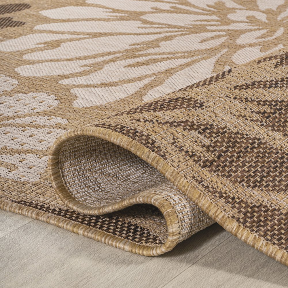 Zinnia Modern Floral Textured Weave Indoor/Outdoor Area Rug. Picture 13