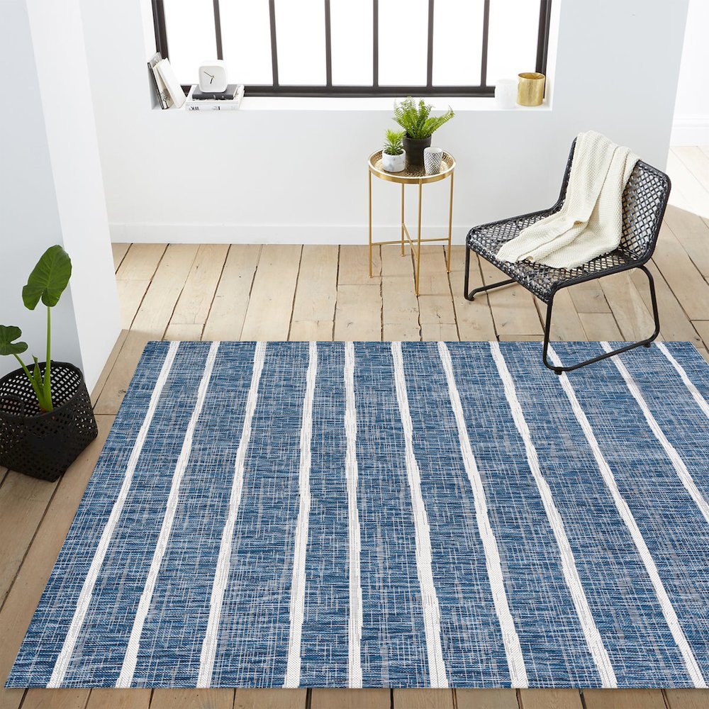 Colonia Berber StripeIndoor/Outdoor  Rug. Picture 3