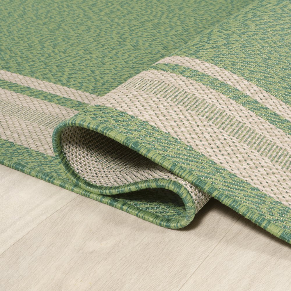 James Modern Border Stripe Indoor/Outdoor Area Rug. Picture 13