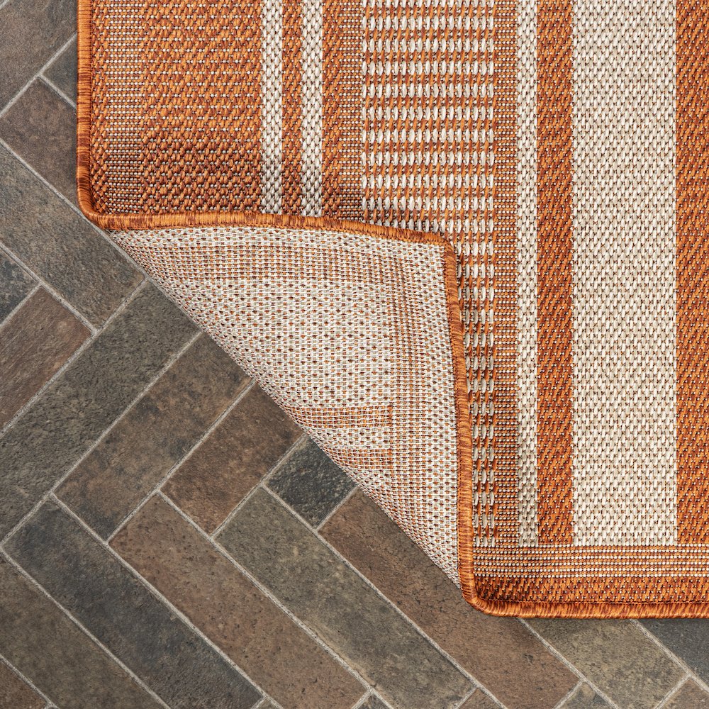 Haynes Modern Double Stripe Indoor/Outdoor Area Rug. Picture 10