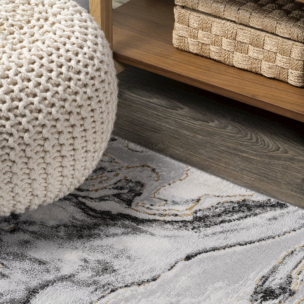Swirl Marbled Abstract Area Rug. Picture 7