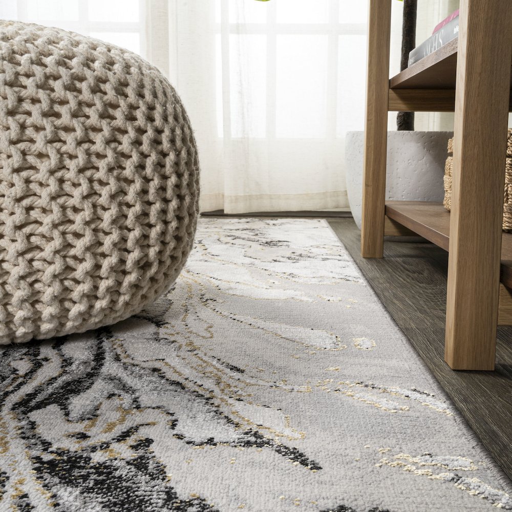Swirl Marbled Abstract Area Rug. Picture 9