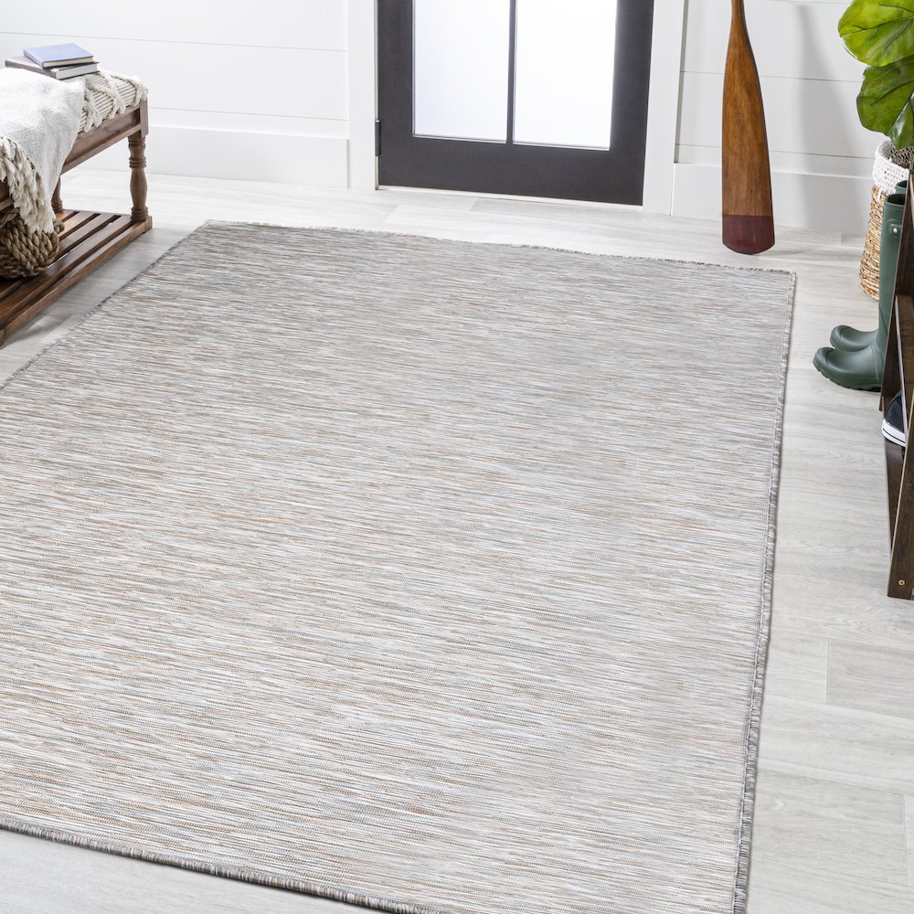 Ethan Modern Flatweave Solid Area Rug. Picture 2
