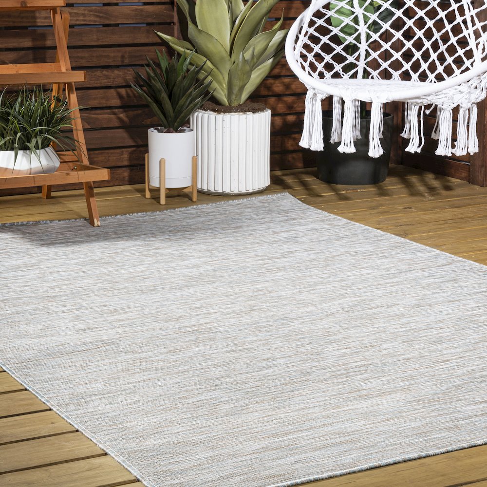Ethan Modern Flatweave Solid Area Rug. Picture 7