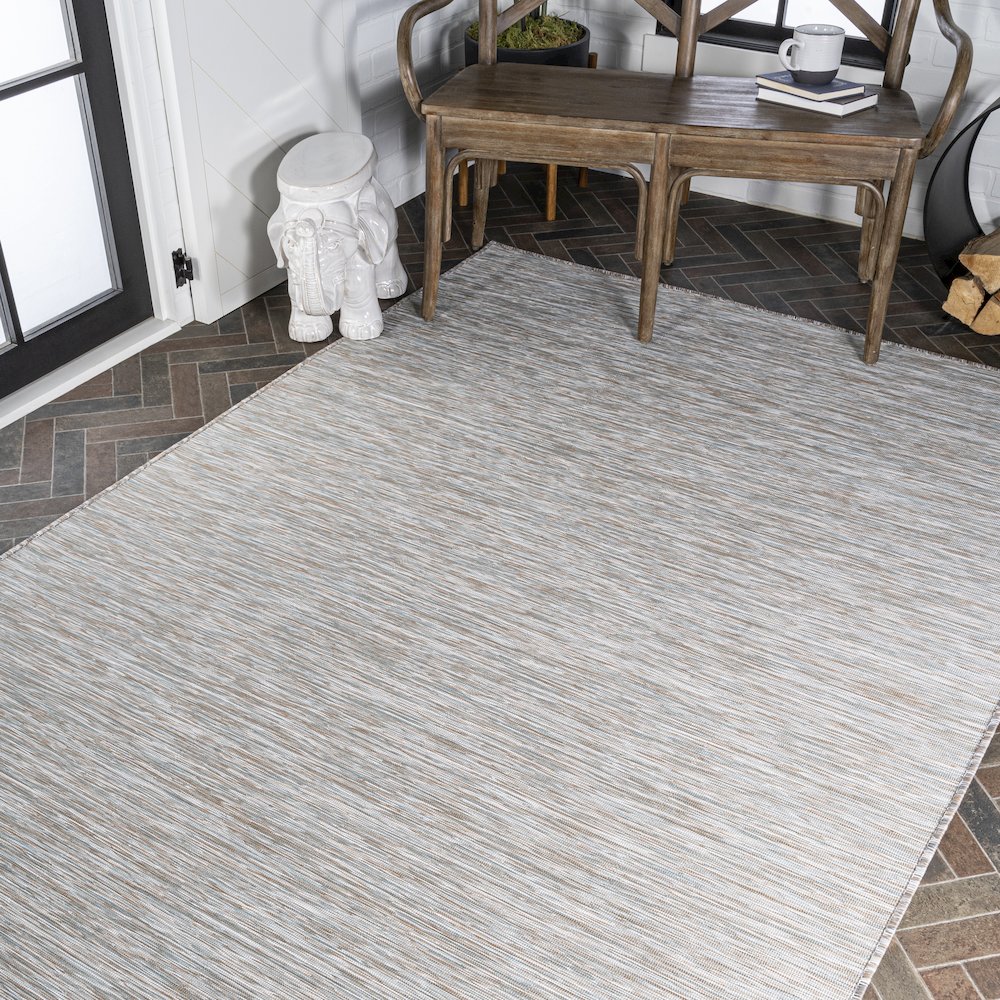 Ethan Modern Flatweave Solid Area Rug. Picture 9