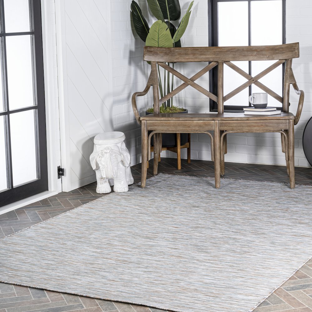 Ethan Modern Flatweave Solid Area Rug. Picture 10