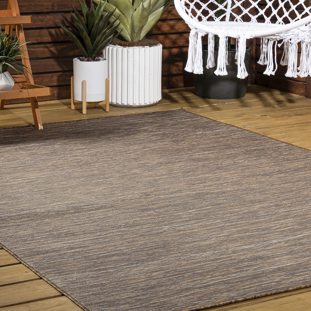 Ethan Modern Flatweave Solid Area Rug. Picture 7