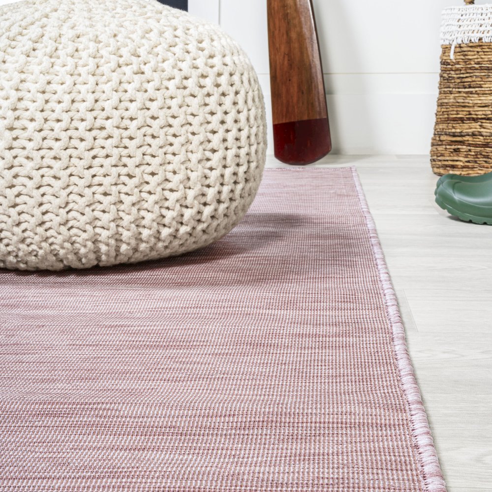 Ethan Modern Flatweave Solid Area Rug. Picture 5