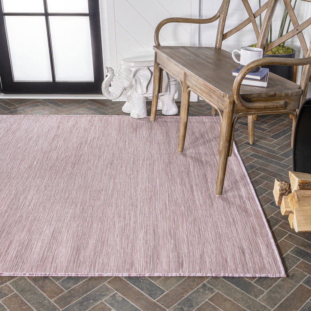Ethan Modern Flatweave Solid Area Rug. Picture 8
