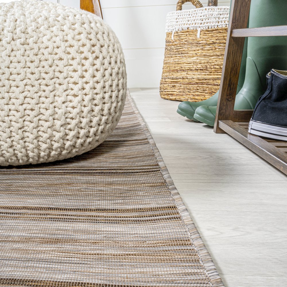 Bo Modern Farmhouse Wide Stripe Area Rug. Picture 5