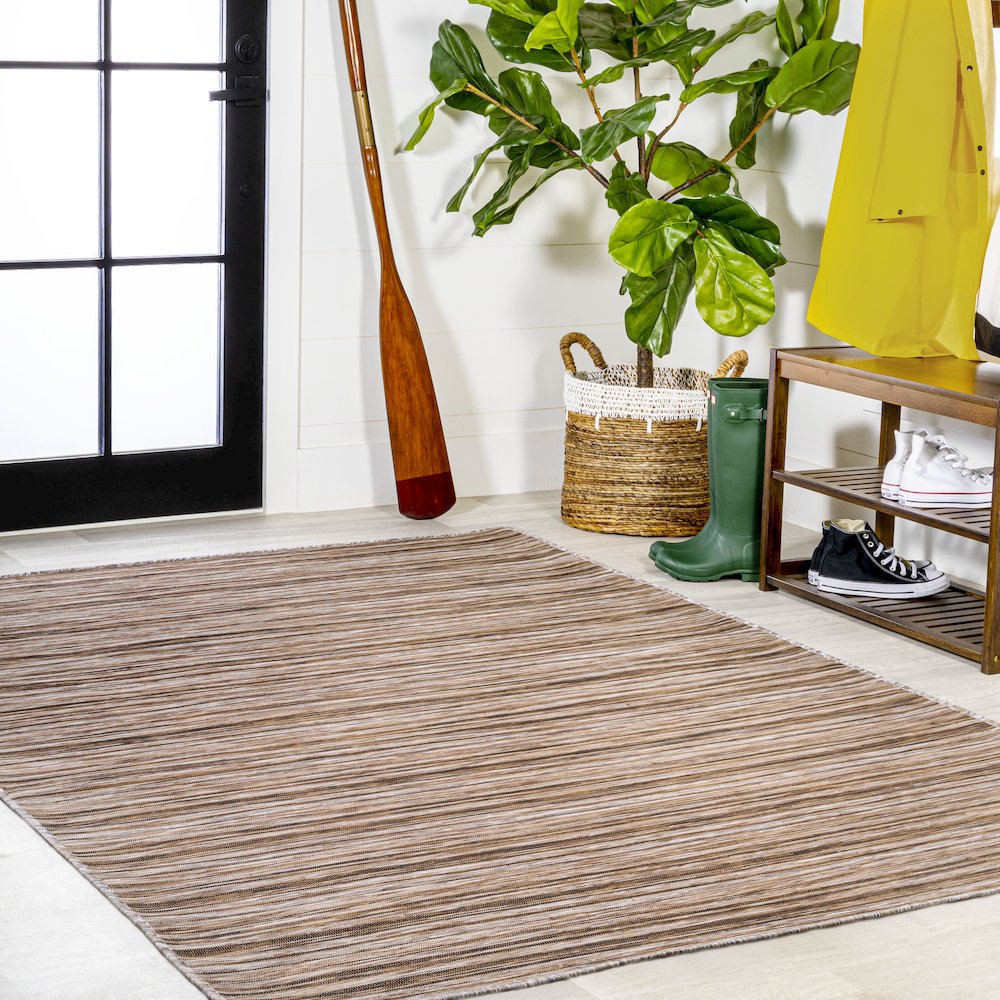 Finn Modern Farmhouse Pinstripe Area Rug. Picture 5