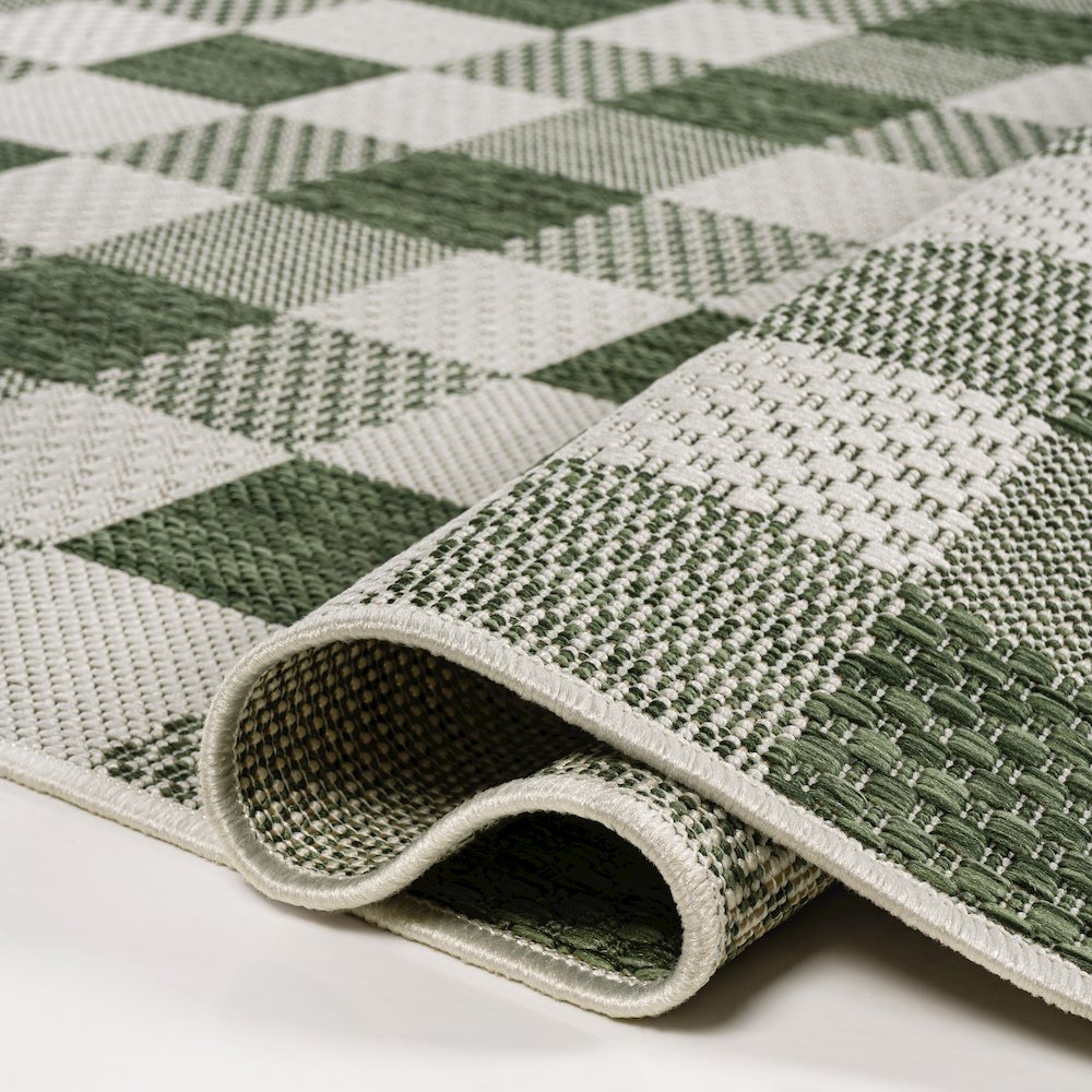 Darcy Traditional Geometric Bold Gingham Indoor/Outdoor Area Rug. Picture 4