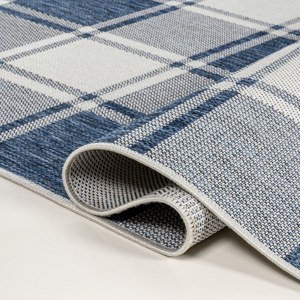 Sabine Traditional Farmhouse Bold Gingham Indoor/Outdoor Area Rug. Picture 4