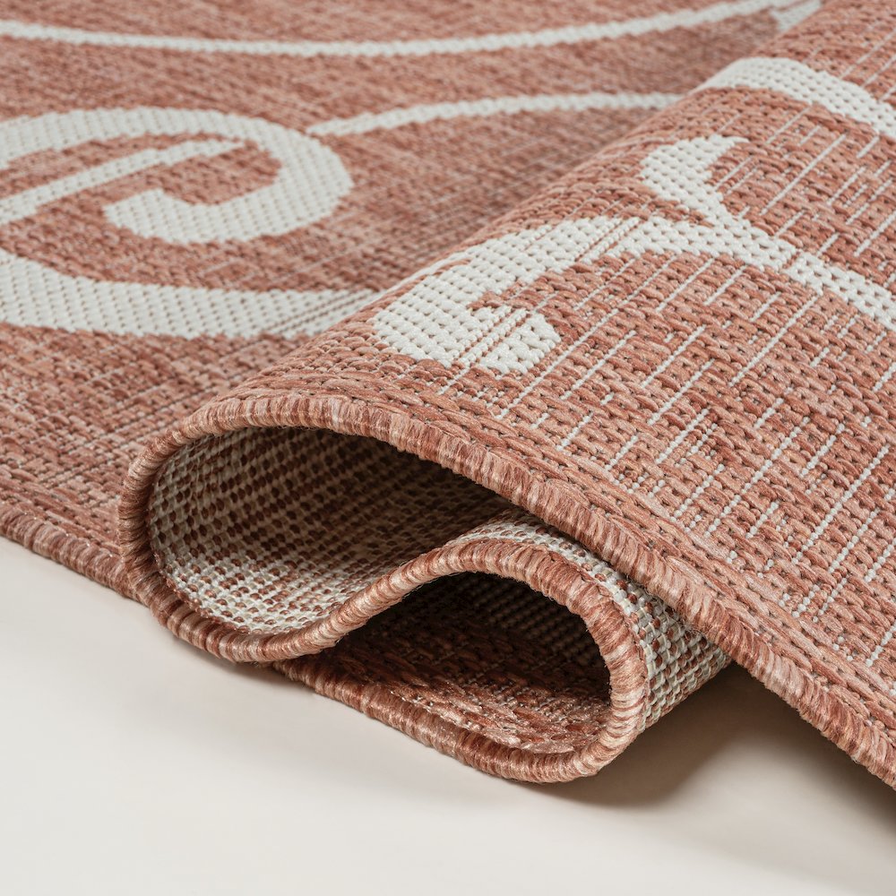 Maribel Traditional Classic All-Over Scroll indoor/Outdoor Area Rug. Picture 4